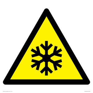 W010 Warning: Low temperature/freezing conditions